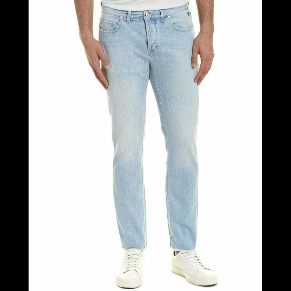 Light Blue Men's Slim Straight Jeans
